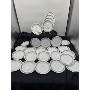 Corelle Corning Crazy Daisy Spring Blossom Green Flowers Saucer, Set of 26